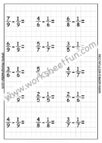 Subtraction Worksheets