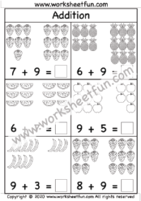 Addition Within 20 –  Sums Up to 20 – Two Worksheets