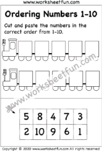 Ordering Numbers 1-10 - One Worksheet