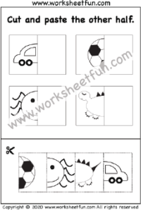 Cut and paste the other half - One Worksheet