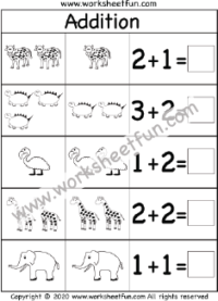 Addition Within 5 – One Worksheet
