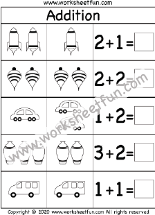 Addition Within 5 – One Worksheet / FREE Printable Worksheets