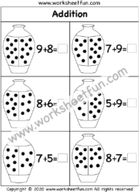 Addition Within 20 – Two Worksheets