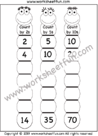 Skip Counting by 2, 5 and 10 – One Worksheet