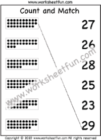 Count and Match – Numbers 1-30 / FREE Printable Worksheets – Worksheetfun